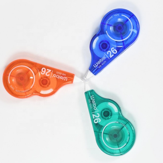 Portable New 6m 5mm Ergonomic handle White Out Correction Tape For School Stationery Office Use Homework Eror Conrection