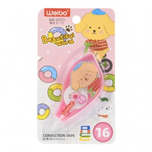 Weibo brand  Cute Correction Tape Student Stationery cartoon  animal designs with transparent body Non-Refillable type