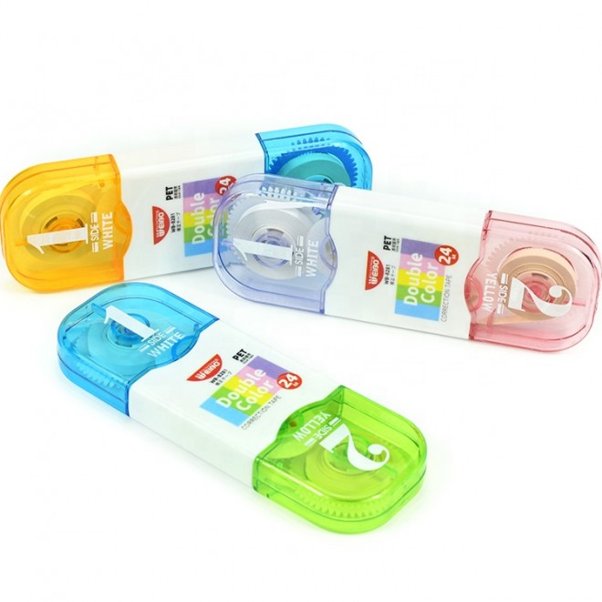 WEIBO Creative Double-headed Two-color Correction Tape Combination Affordable Pack for Learning