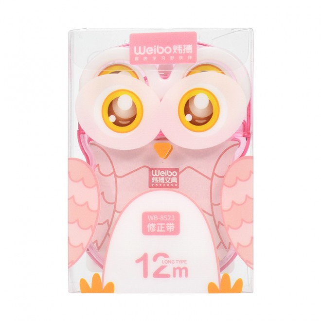 Kawaii Weibo Owl Correction Tape stationery, Corrector Promotional Gift Stationery Student tape