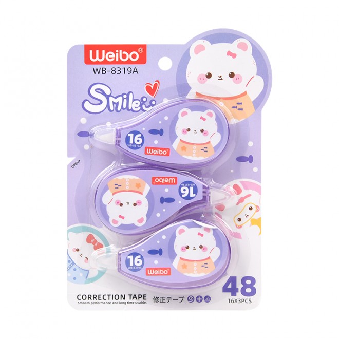 Mini white out refill correction tape stationery weibo correction tape kawaii stationery custom decorative cute tapes yiwu goods