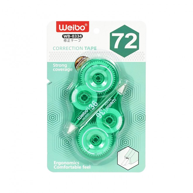 Classic European and American office correction tape, clear stationery Weibo Factory (generationdelivery)