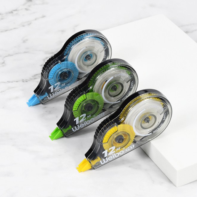 WEIBO Brand Fashion Roller Correction Tape  Hot Sale High Capacity   150M x 5mm  Correction tape set  Pen design correction