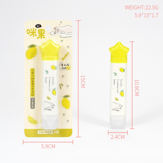 Korea design fashion papeleria correction tape tippex stationery Custom Eco-friendly OEM creative cute kawaii correction tape