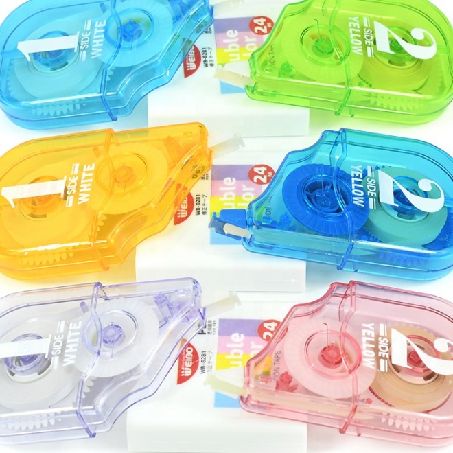 WEIBO Creative Double-headed Two-color Correction Tape Combination Affordable Pack for Learning