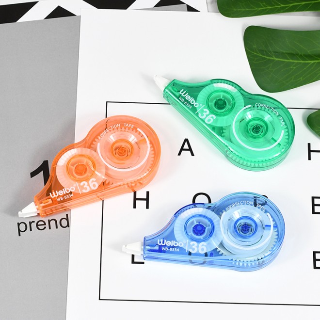 Classic European and American office correction tape, clear stationery Weibo Factory (generationdelivery)