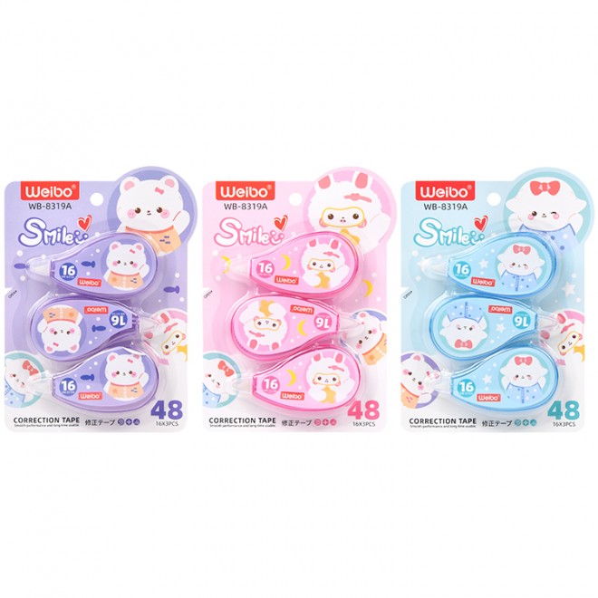 Mini white out refill correction tape stationery weibo correction tape kawaii stationery custom decorative cute tapes yiwu goods