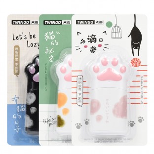 Creative Cat paw shape correction tape stationery supplies large capacity creative correction tape 10.3*4.7cm,3colors