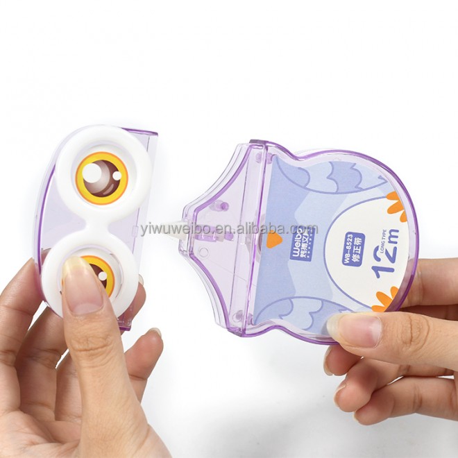 Test good best Owl shape correction tape refill cute Weibo smooth Writing error modify nighthawk Correction tipex roller OEM/ODM