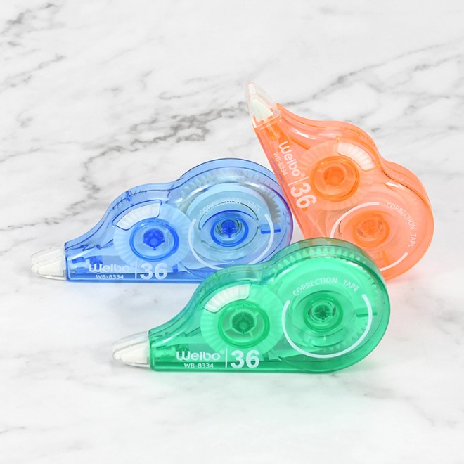 Classic European and American office correction tape, clear stationery Weibo Factory (generationdelivery)