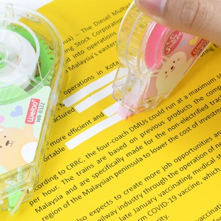 Weibo decor correct correction tape decorative high quality corective 3in 1Effective cute color correction tapes school kids set