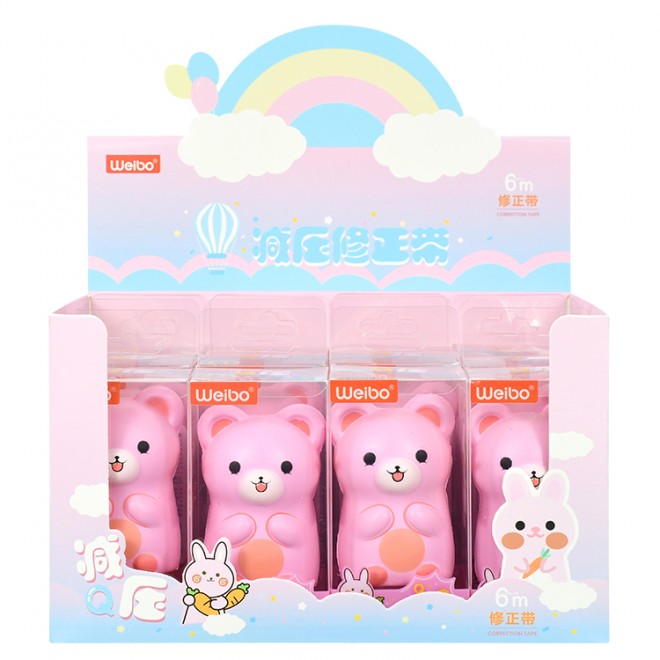 Creative cute cartoon decompression correction tape slow rebound correction tape student large capacity correction tape