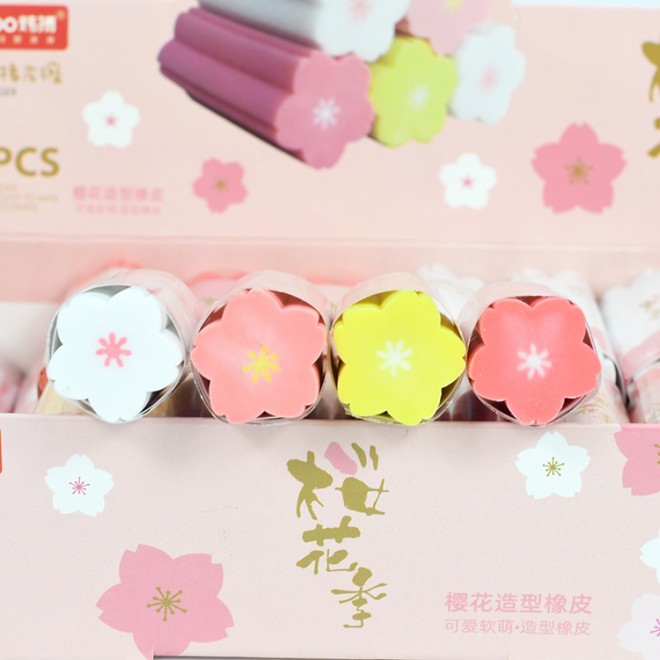 Brand WEIBO Creative new cartoon children color eraser fun cute flowers custom student stationery wholesale