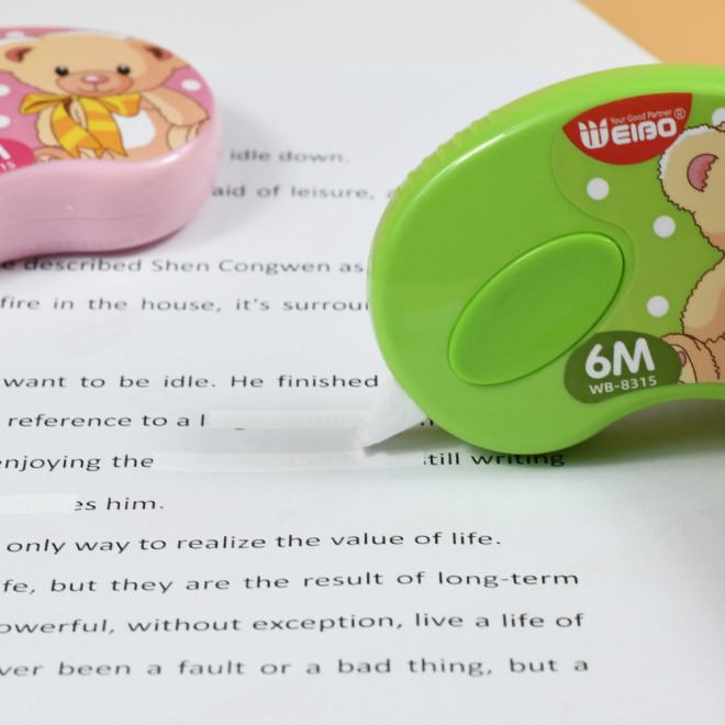 Hotsale In Stock Kawaii White Out Correction Tape Corrector Tape School Kid Office Supply Student Stationery WB 8315 Accessories