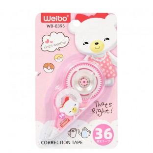 Weibo Correction Tap Cute lovely Bears  Design Kawaii Student Colors White Out Stationery Test good Supply Corrector cover strip