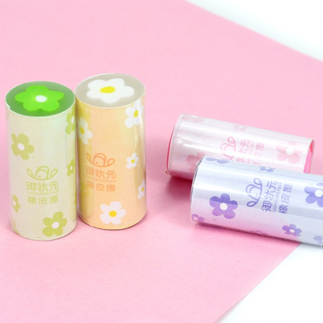 Cartoon colored cute small animal eraser with fragrance can be sliced rubber student kids back to school gift set