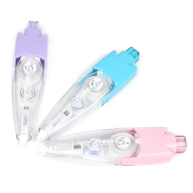 Cute designs mini utility muti-purpose press push-pull correction tape with replacement transparent core cute kawaii school kids