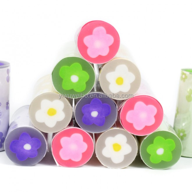 WEIBO school wholesale eraser factory 2b pencil Eraser most effective rubber Reward Homework girl flower Floral earsers kids set