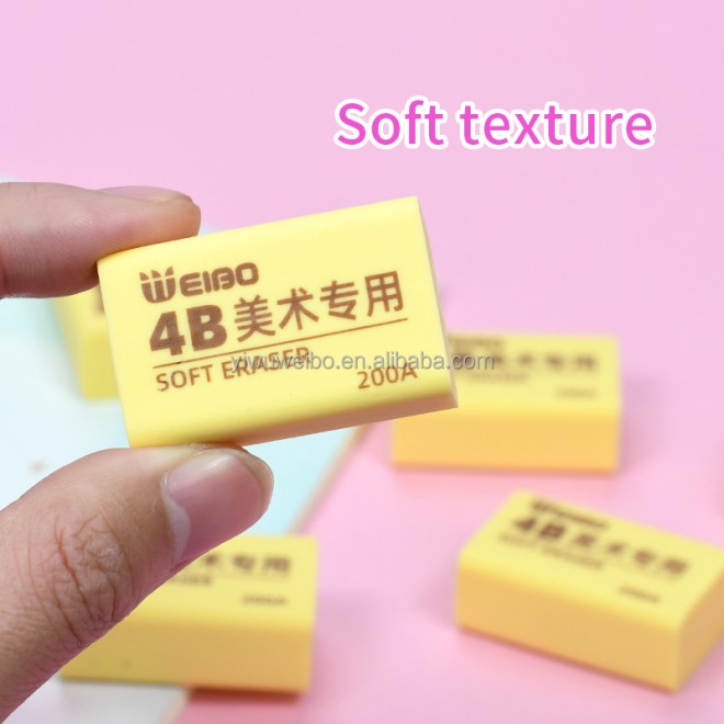 4B Art Painting Kawaii Cute Pencil Utility Eraser Student Sketch Drawing Soft Rubber Erase WB-3351 30PCS SET