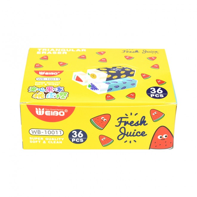 36pcs Pack Cute Cartoon Eraser And Reward Student Fruit Style Eraser Stationery For pencil Party , Homework Rewards