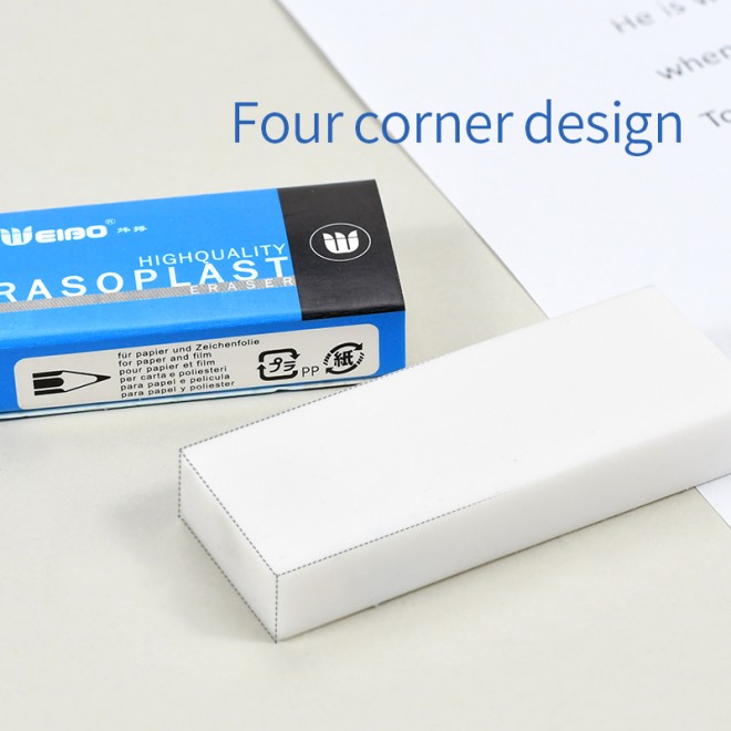 Wholesale Eraser Soft White Non Toxic Rubber School Office Top Quality Plastic Efficient Pencil Error Corrector WB3501Stationery