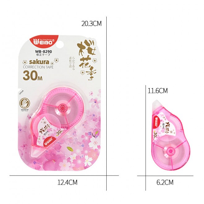 Cute kawaii stationery set Cherry blossoms design best Correction Tapes Length 30M Weibo stationery set Factory wholesale cheap