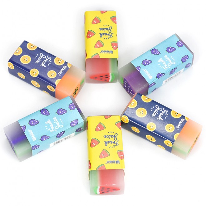 36pcs Pack Cute Cartoon Eraser And Reward Student Fruit Style Eraser Stationery For pencil Party , Homework Rewards