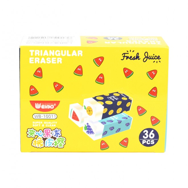 36pcs Pack Cute Cartoon Eraser And Reward Student Fruit Style Eraser Stationery For pencil Party , Homework Rewards