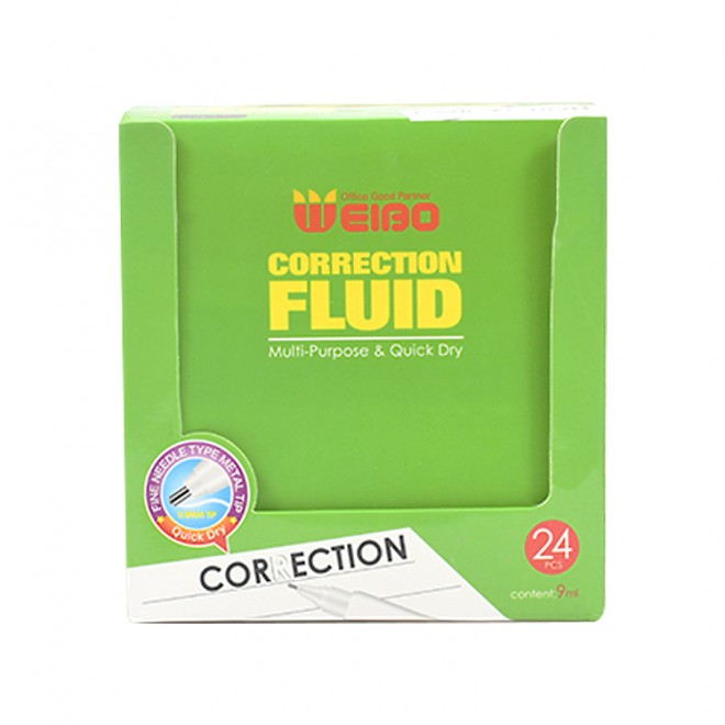 Green pen-shaped 9 ml correction fluid school office stationery supplies factory sales