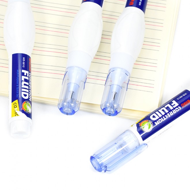 correct fluid pen white liquid copiers correction fluid liquid corector fluid Weibo supplies fast Drying Rewrite Liquido correct