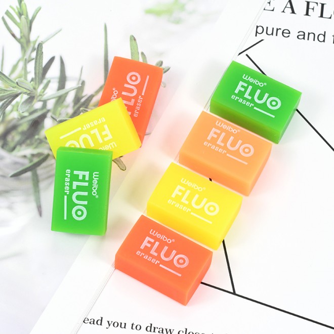 Brand Weibo classic colorful foreign trade model eraser 3 * 3cm factory sales OEM  Art eraser stationery wholesale