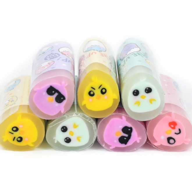 WEIBO 24pcs Pack Cute Cartoon Eraser And Reward Student animal Style Eraser Stationery For pencil Party Favors, Homework Rewards