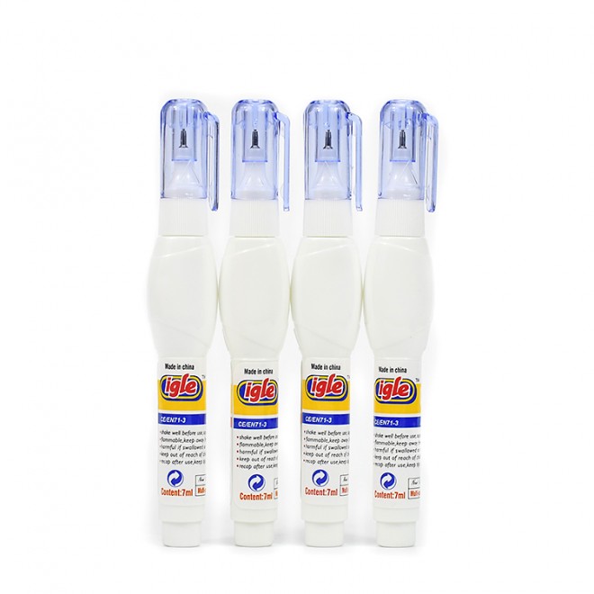 Correction fluid  student correction with wash pen head is small and cute, easy to carry correction fluid