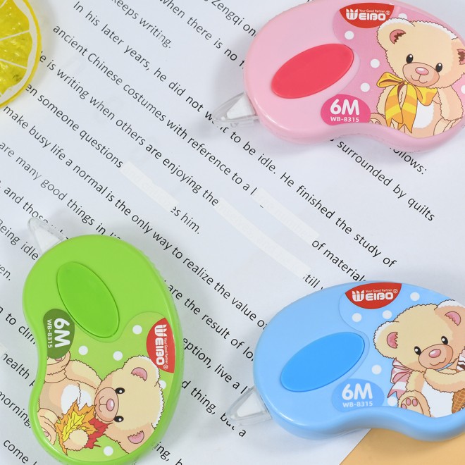 Hotsale In Stock Kawaii White Out Correction Tape Corrector Tape School Kid Office Supply Student Stationery WB 8315 Accessories