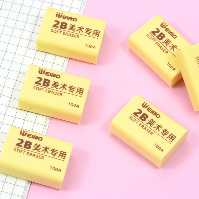 Examination Dedicated Eraser Students Learn Stationery 2B Art Drawing Office Rubber Large Student Erasers WEIBO-3352