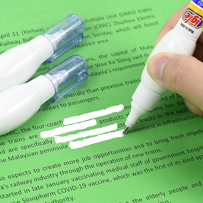 Weibo Smooth Milky colored correction pen fluid joyko coloring paper liquid pena cairan koreksi White Out Modify Correction pen