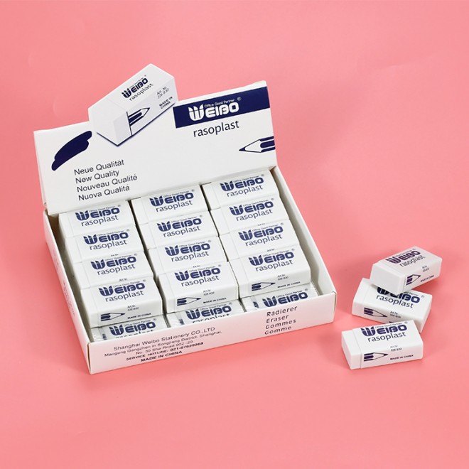 Factory sale White Block Pencil Erasers Pack Of 30pcs Bulk Easy To Use For School Office Kids Writing Removes Lead Easily