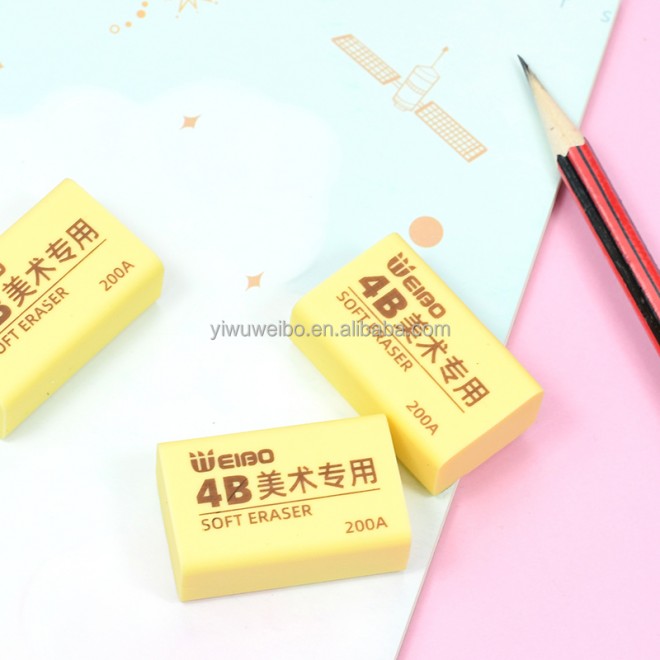 4B Art Painting Kawaii Cute Pencil Utility Eraser Student Sketch Drawing Soft Rubber Erase WB-3351 30PCS SET