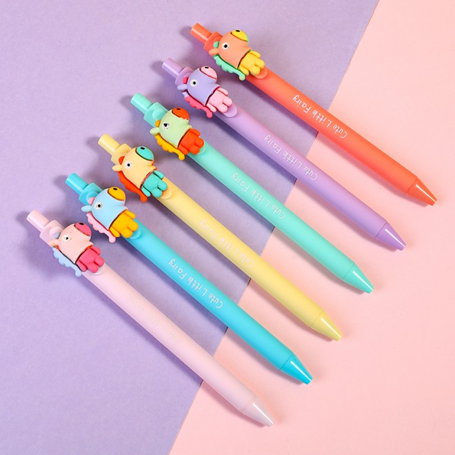 WEIBO pony design display package 0.7mm retractable ballpoint pen school students supply roller ball point pen