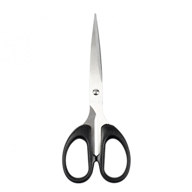 16cm Portable Black Steel Durable Household Scissors Multi-Purpose Cutting School and Office Supplies Sewing Shears