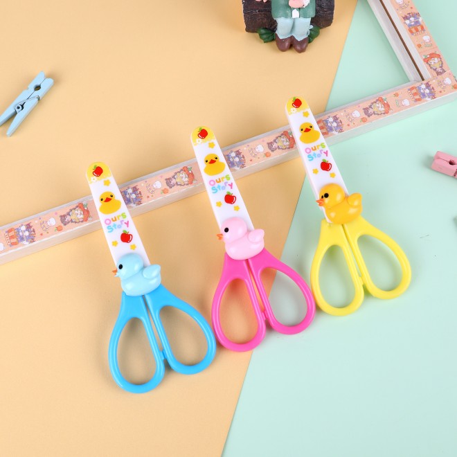 WEIBOStationery children's scissors small scissors round head small cute kindergarten Mini cartoon paper cutting hand knife