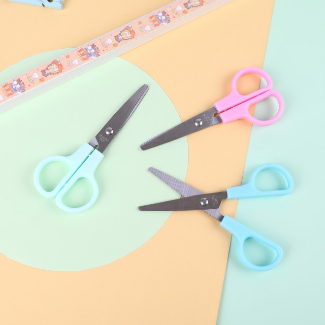 WEIBO student scissors  round head small  cartoon paper cutting hand knife  5 inches