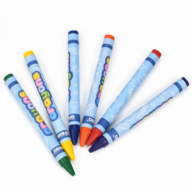 6 Colors Set Wax Crayon Kids Oil Painting Stick Oil Pastel Crayon Safety Non-toxic Easy to HoldFor Child Drawing