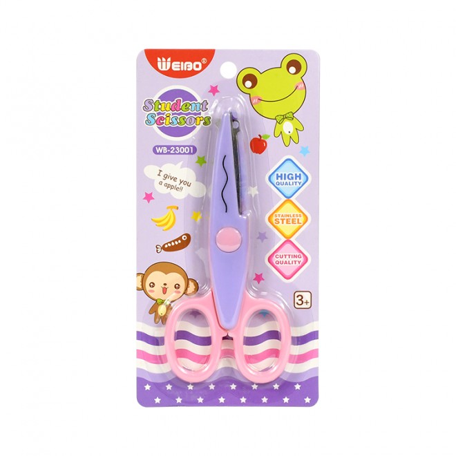 WEIBO Creative Cartoon Student Simple Knife Head Cover Children's Art Handmade Safety Scissors