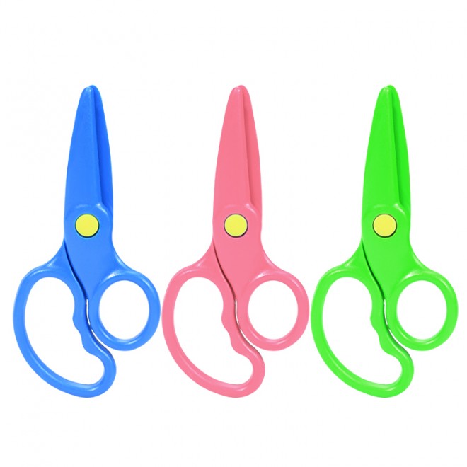 Popular Plastic Colored Safety Preschool Training Scissors Children Preschool Training Scissors For Kids Art Craft DIY Hand Make