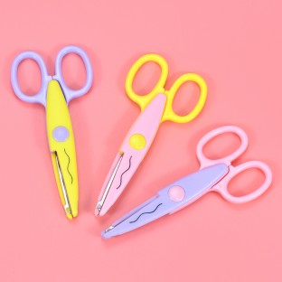 HOT SALE Portable Plastic Stainless Steel School Kids Safe Mini Scissors Weibo 2103