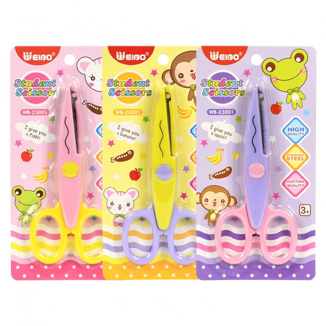 Kids Design Safety Art Scissors Creative Crafts Scissors Paper Scrapbooking Decorative Wave Lace Edge Cutters