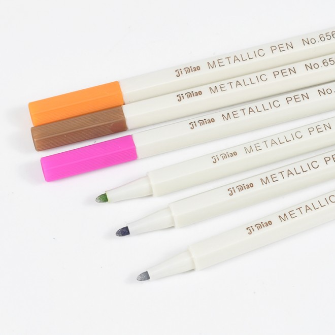 Weibo Bright colors Marker Pen 12colors Box Set DIY Writing Drawing Painting Office School Use Metallic Color Marker pen