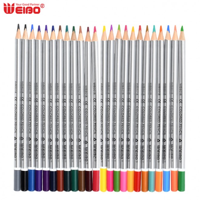 Wholesale Factory sale 24pcs Bulk Set color pencil Smooth Triangle children's for school students Children Kids Drawing