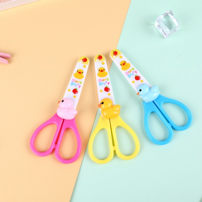 WEIBOStationery children's scissors small scissors round head small cute kindergarten Mini cartoon paper cutting hand knife